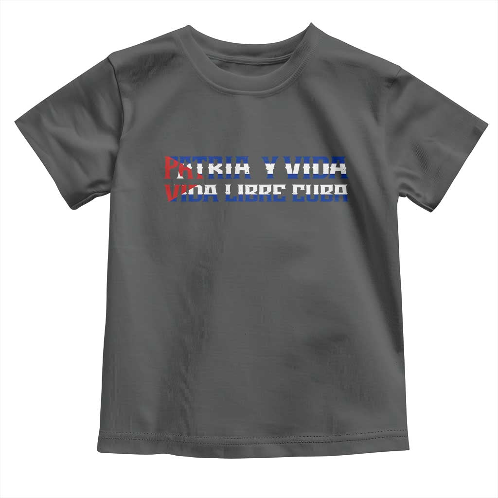 Viva Cuba Libre Toddler T Shirt Cuban Freedom Movement TS12 Dark Heather Print Your Wear