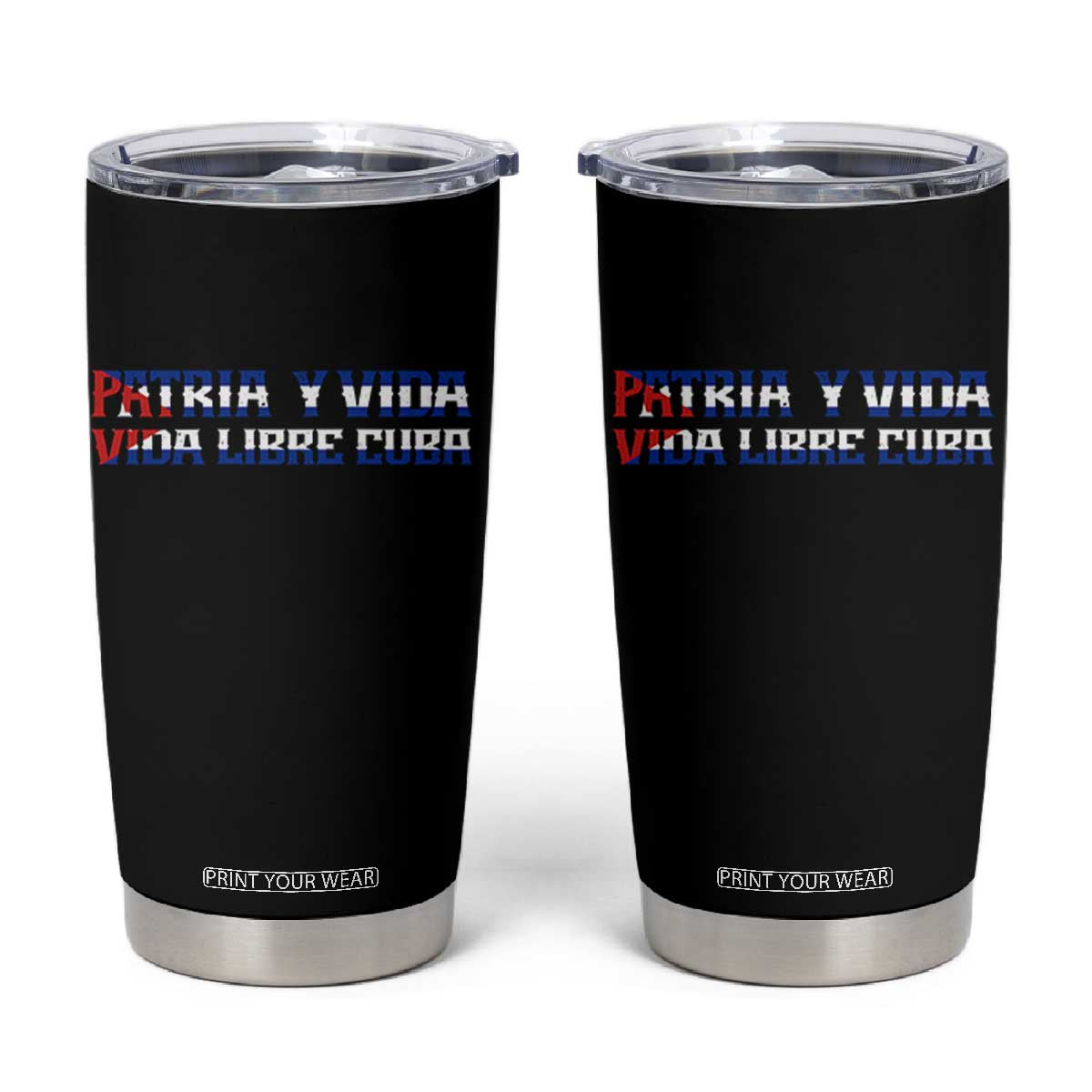 Viva Cuba Libre Tumbler Cup Cuban Freedom Movement TS12 Black Print Your Wear