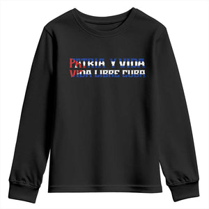 Viva Cuba Libre Youth Sweatshirt Cuban Freedom Movement TS12 Black Print Your Wear