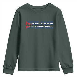 Viva Cuba Libre Youth Sweatshirt Cuban Freedom Movement TS12 Dark Forest Green Print Your Wear