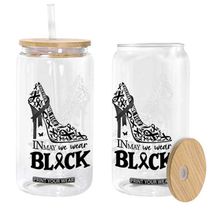 In May We Wear Black Glass Can Skin Cancer Support Gift For Her TS12 Print Your Wear