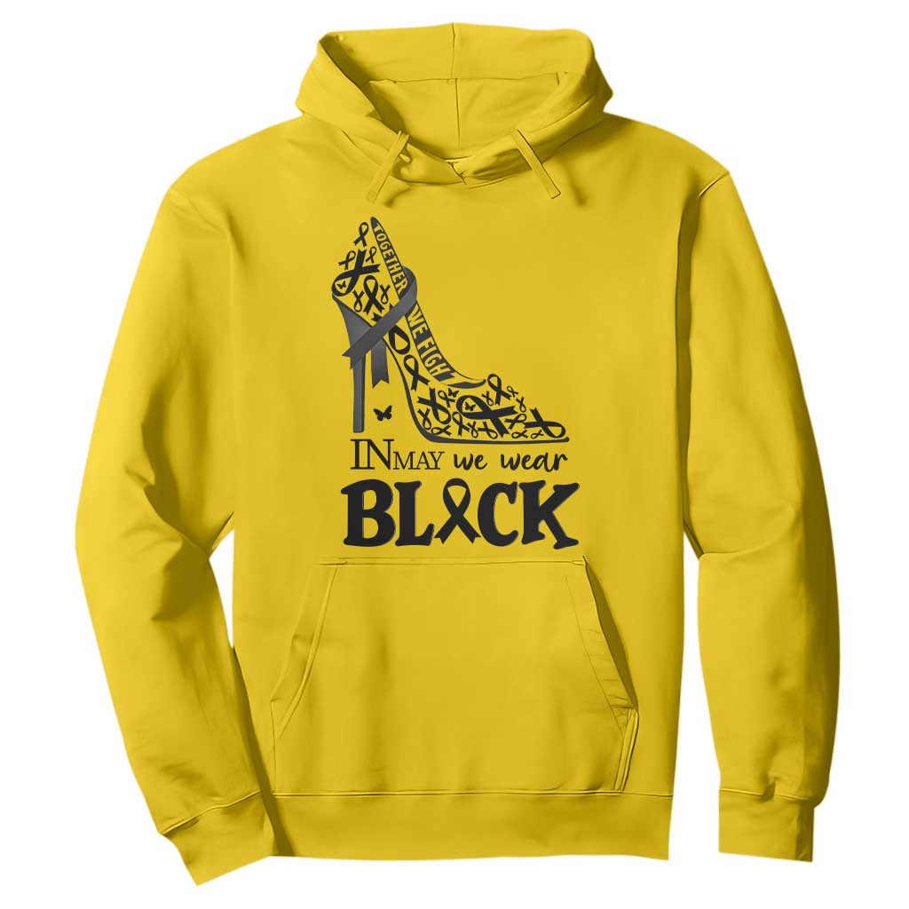 In May We Wear Black Hoodie Skin Cancer Support Gift For Her TS12 Daisy Print Your Wear