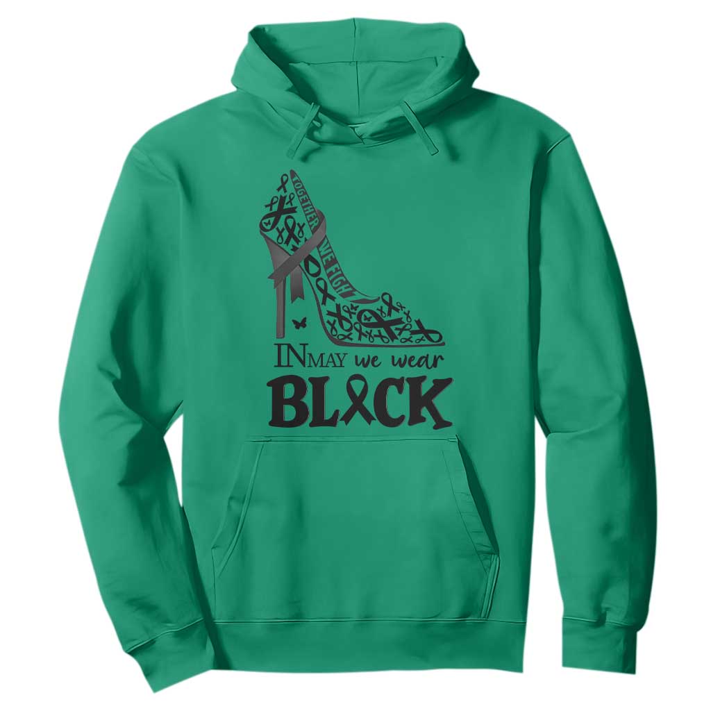 In May We Wear Black Hoodie Skin Cancer Support Gift For Her TS12 Irish Green Print Your Wear