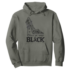 In May We Wear Black Hoodie Skin Cancer Support Gift For Her TS12 Military Green Print Your Wear