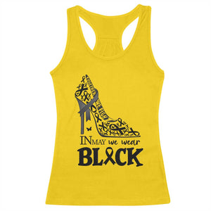 In May We Wear Black Racerback Tank Top Skin Cancer Support Gift For Her TS12 Daisy Print Your Wear