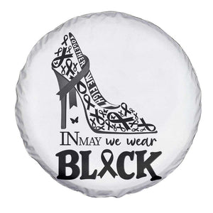 In May We Wear Black Spare Tire Cover Skin Cancer Support Gift For Her TS12 Print Your Wear