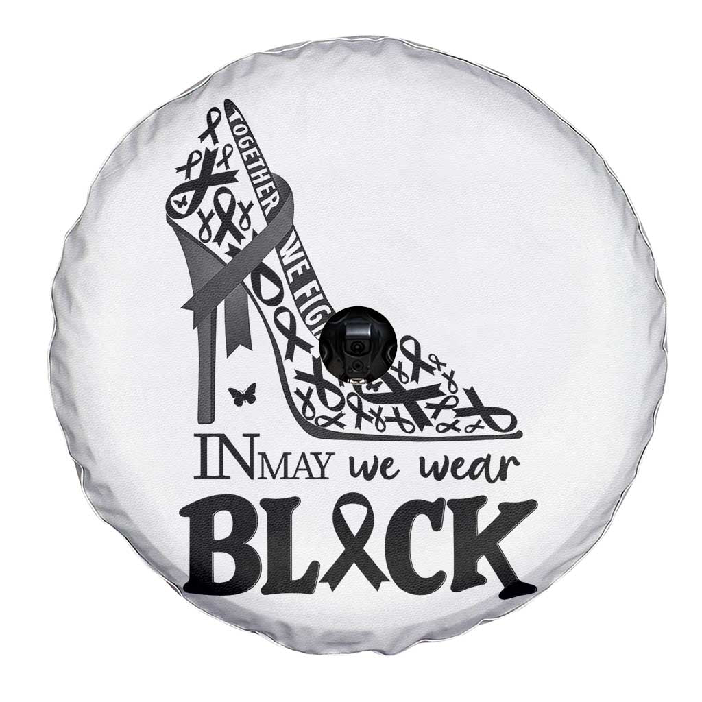 In May We Wear Black Spare Tire Cover Skin Cancer Support Gift For Her TS12 Print Your Wear