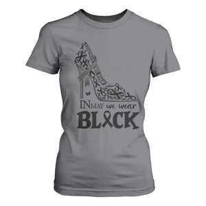 In May We Wear Black T Shirt For Women Skin Cancer Support Gift For Her TS12 Charcoal Print Your Wear