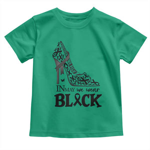 In May We Wear Black Toddler T Shirt Skin Cancer Support Gift For Her TS12 Irish Green Print Your Wear