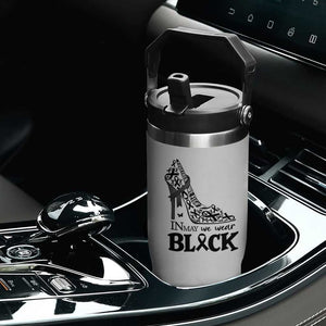 In May We Wear Black Flip Straw Tumbler Skin Cancer Support Gift For Her TS12 Print Your Wear