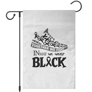 In May We Wear Black Garden Flag Melanoma Support Family Gift TS12 White Print Your Wear