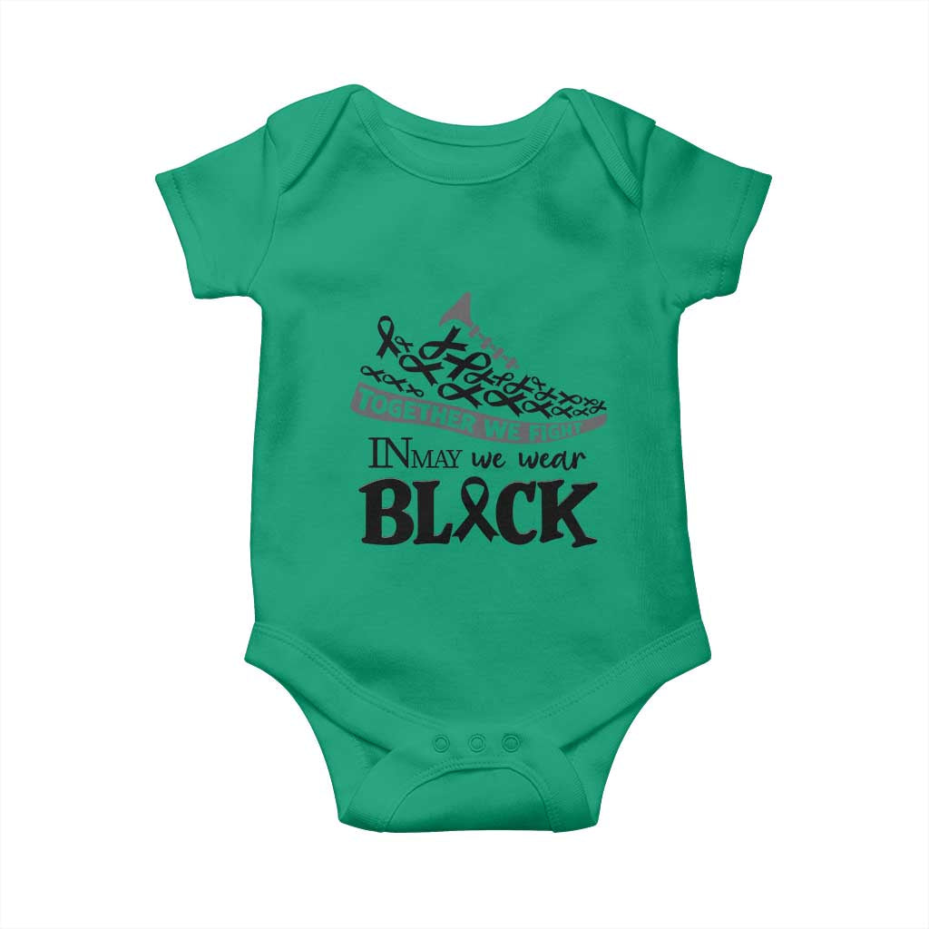 In May We Wear Black Baby Onesie Melanoma Support Family Gift TS12 Irish Green Print Your Wear