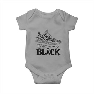 In May We Wear Black Baby Onesie Melanoma Support Family Gift TS12 Sport Gray Print Your Wear
