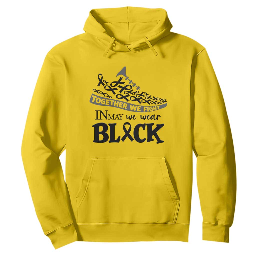 In May We Wear Black Hoodie Melanoma Support Family Gift TS12 Daisy Print Your Wear