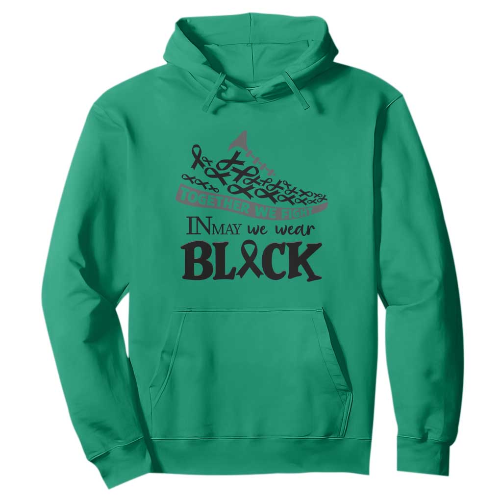 In May We Wear Black Hoodie Melanoma Support Family Gift TS12 Irish Green Print Your Wear