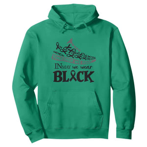 In May We Wear Black Hoodie Melanoma Support Family Gift TS12 Irish Green Print Your Wear