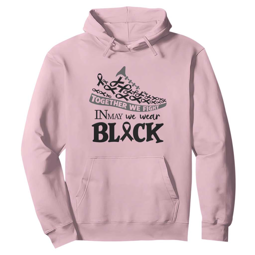 In May We Wear Black Hoodie Melanoma Support Family Gift TS12 Light Pink Print Your Wear
