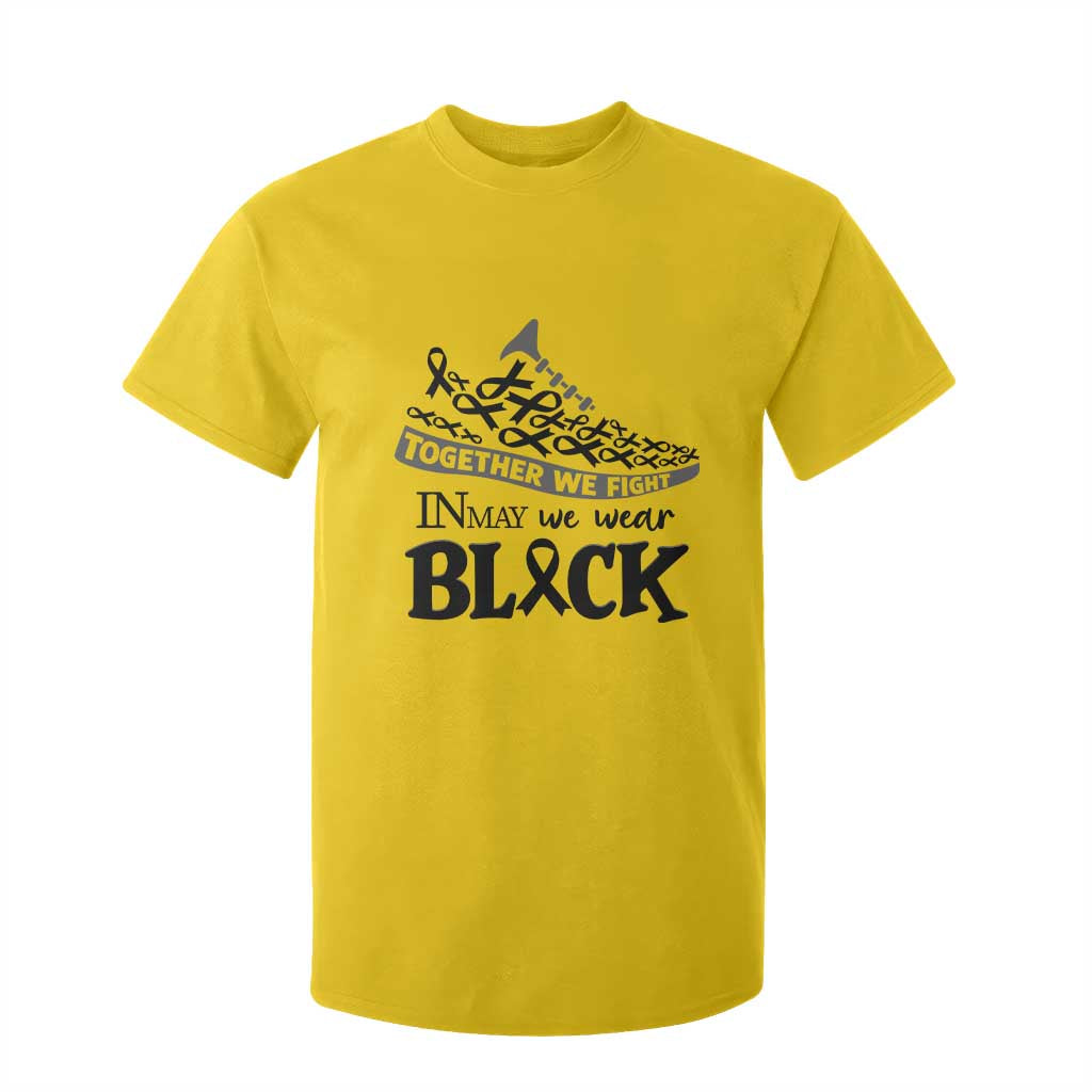 In May We Wear Black T Shirt For Kid Melanoma Support Family Gift TS12 Daisy Print Your Wear