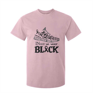 In May We Wear Black T Shirt For Kid Melanoma Support Family Gift TS12 Light Pink Print Your Wear