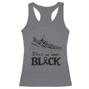 In May We Wear Black Racerback Tank Top Melanoma Support Family Gift TS12 Charcoal Print Your Wear