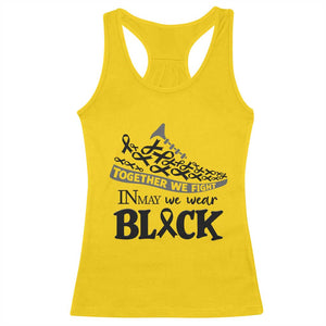 In May We Wear Black Racerback Tank Top Melanoma Support Family Gift TS12 Daisy Print Your Wear
