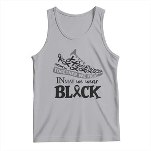 In May We Wear Black Tank Top Melanoma Support Family Gift TS12 Athletic Heather Print Your Wear