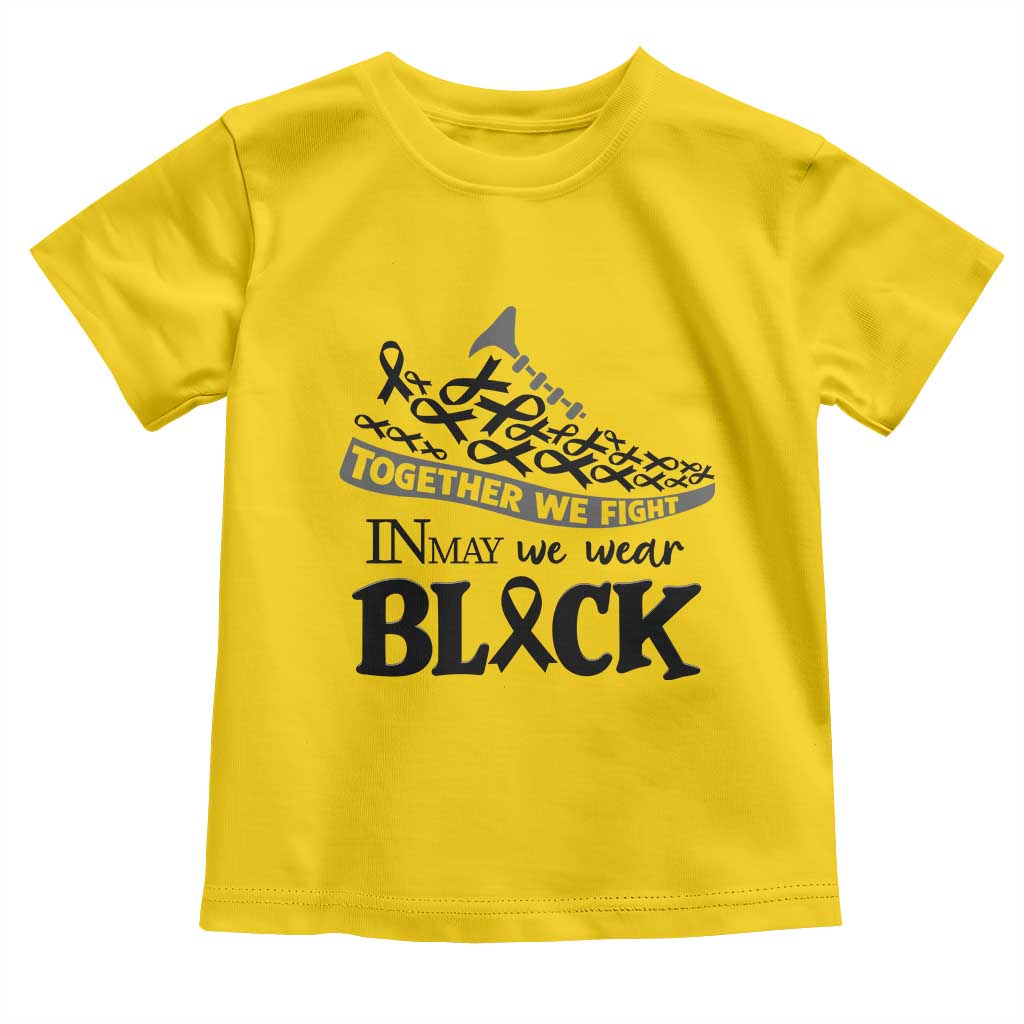 In May We Wear Black Toddler T Shirt Melanoma Support Family Gift TS12 Daisy Print Your Wear