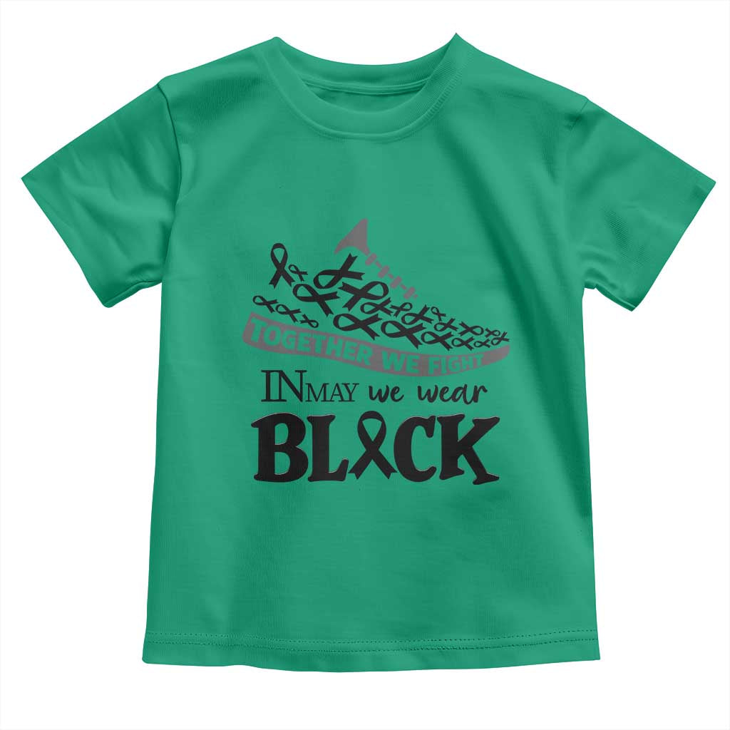 In May We Wear Black Toddler T Shirt Melanoma Support Family Gift TS12 Irish Green Print Your Wear