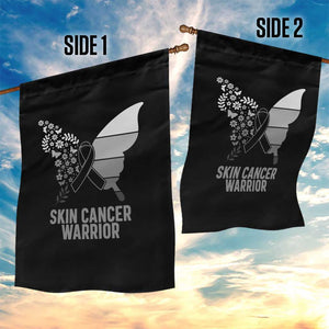 Floral Butterfly Melanoma Awarenes Garden Flag Black Ribbon Warrior Support Gift TS12 Print Your Wear