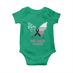 Floral Butterfly Melanoma Awarenes Baby Onesie Black Ribbon Warrior Support Gift TS12 Irish Green Print Your Wear