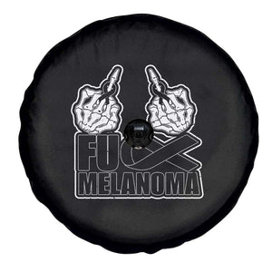 Fuck Melanoma Spare Tire Cover Skeleton Hand Black Ribbon Awareness TS12 Print Your Wear