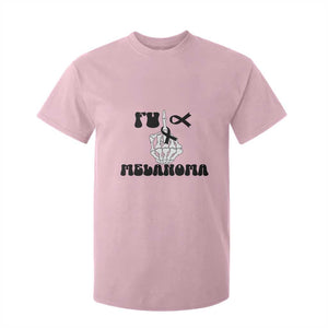 Fuck Melanoma Awareness T Shirt For Kid Skeleton Hand Ribbon Warrior Gift TS12 Light Pink Print Your Wear