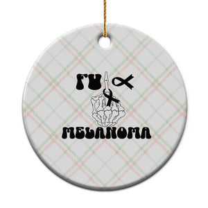 Fuck Melanoma Awareness Ceramic Ornament Skeleton Hand Ribbon Warrior Gift TS12 1pc Christmas Plaid Print Your Wear