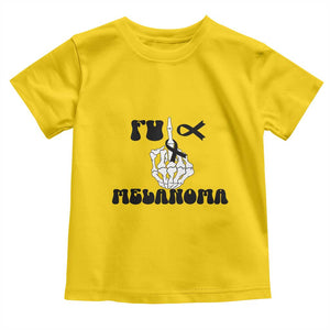 Fuck Melanoma Awareness Toddler T Shirt Skeleton Hand Ribbon Warrior Gift TS12 Daisy Print Your Wear