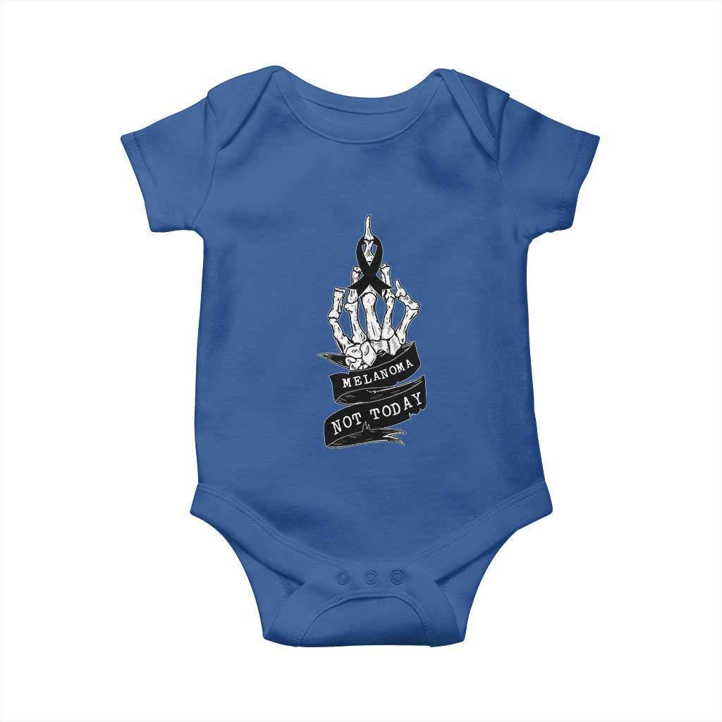 Melanoma Fighter Not Today Baby Onesie Skin Cancer Awareness Gift TS12 Royal Blue Print Your Wear