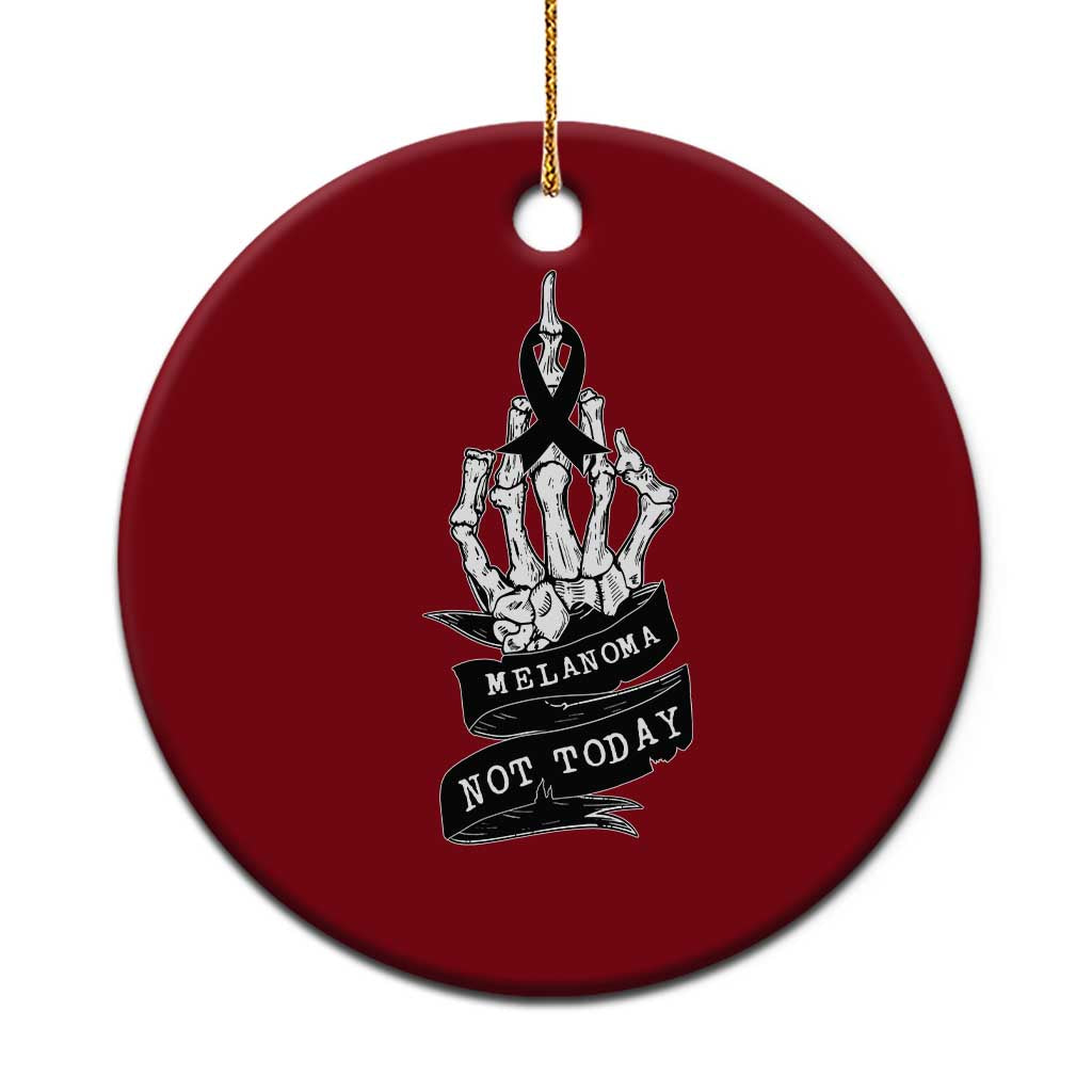 Melanoma Fighter Not Today Ceramic Ornament Skin Cancer Awareness Gift TS12 1pc Red Print Your Wear