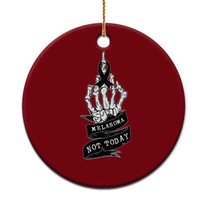 Melanoma Fighter Not Today Ceramic Ornament Skin Cancer Awareness Gift TS12 1pc Red Print Your Wear