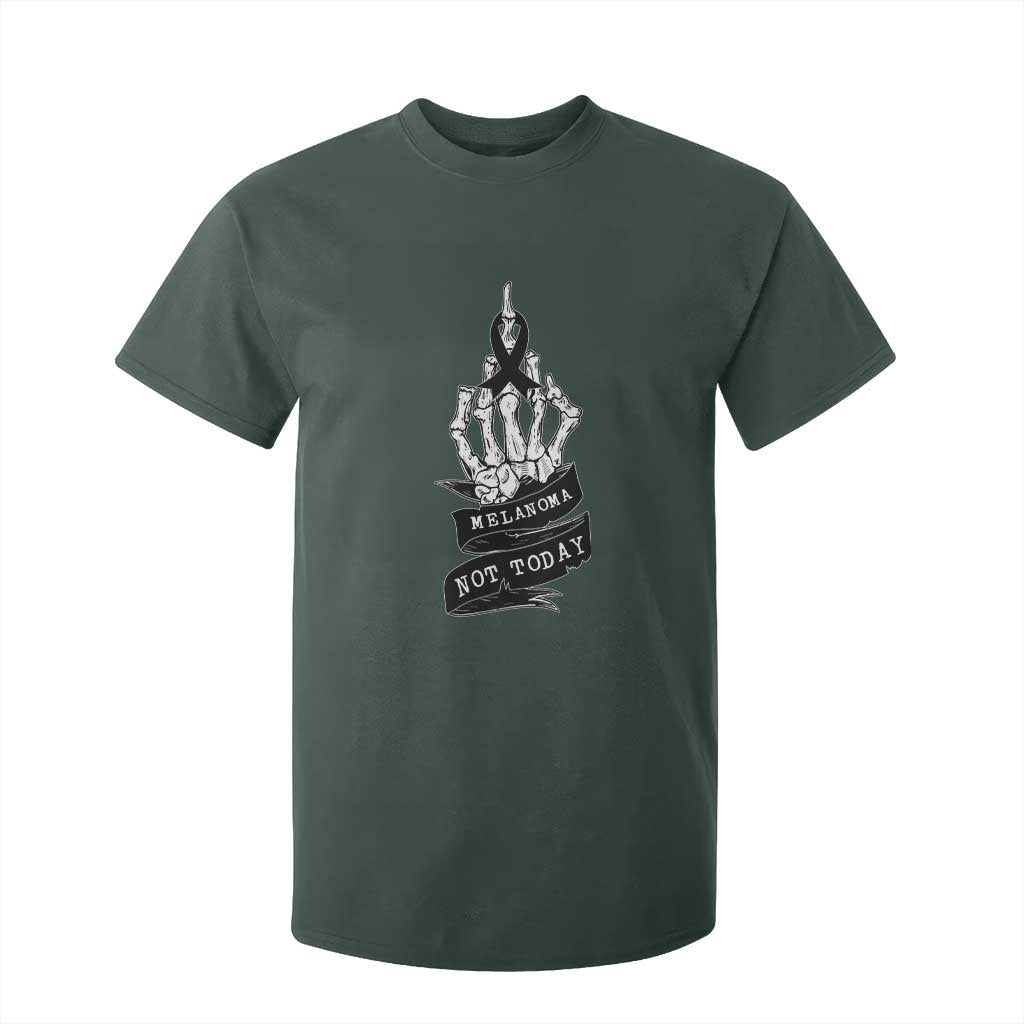 Melanoma Fighter Not Today T Shirt For Kid Skin Cancer Awareness Gift TS12 Dark Forest Green Print Your Wear
