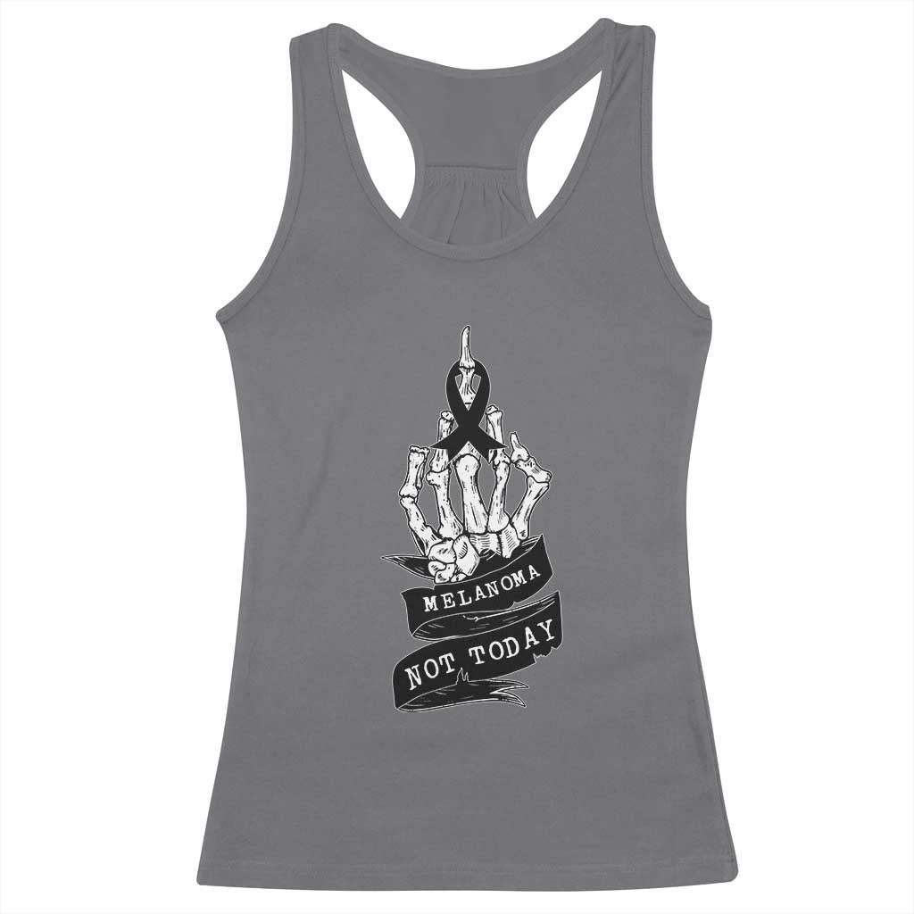 Melanoma Fighter Not Today Racerback Tank Top Skin Cancer Awareness Gift TS12 Charcoal Print Your Wear