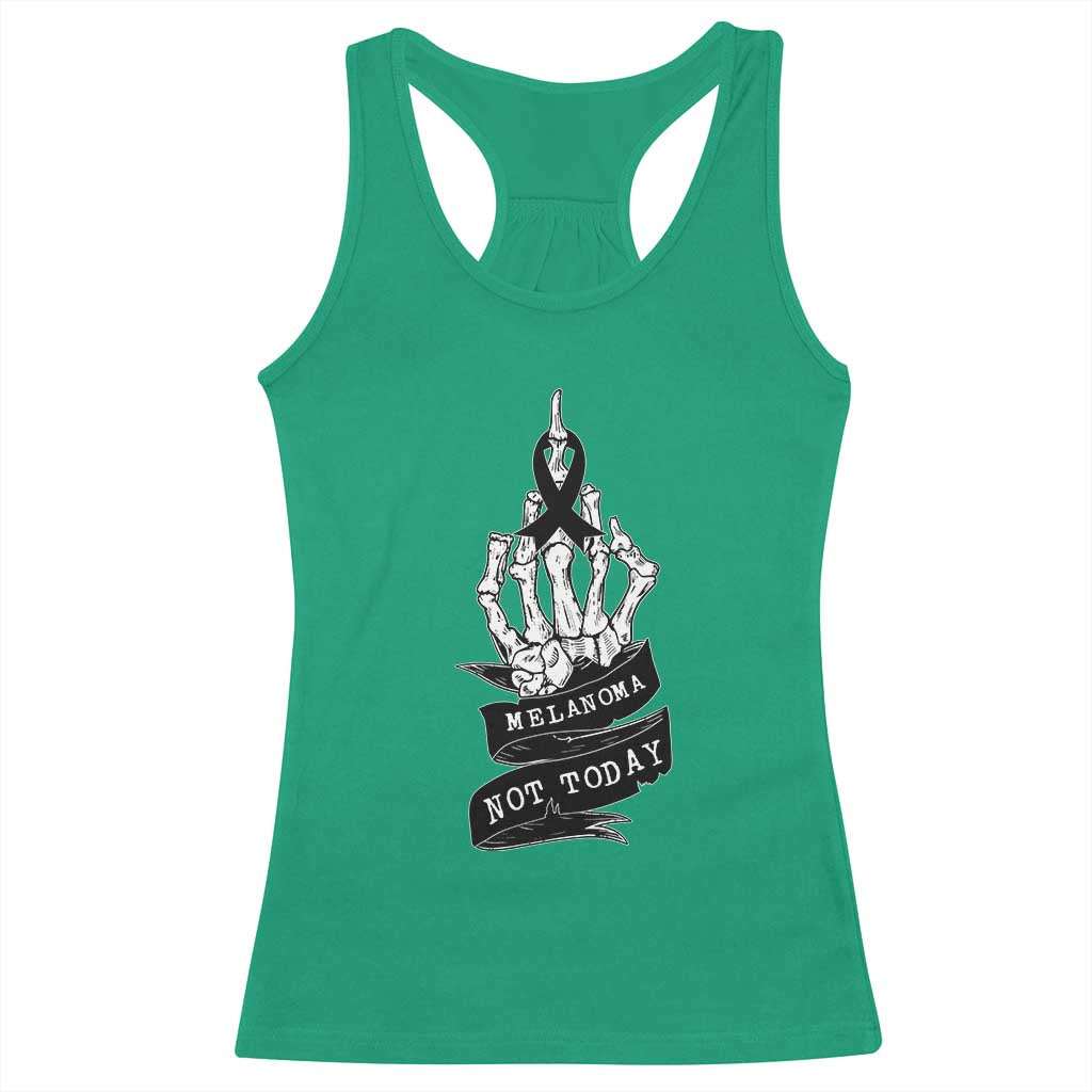 Melanoma Fighter Not Today Racerback Tank Top Skin Cancer Awareness Gift TS12 Irish Green Print Your Wear