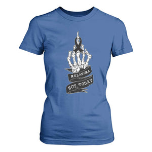Melanoma Fighter Not Today T Shirt For Women Skin Cancer Awareness Gift TS12 Royal Blue Print Your Wear