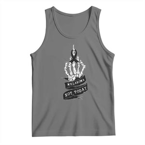 Melanoma Fighter Not Today Tank Top Skin Cancer Awareness Gift TS12 Black Heather Print Your Wear