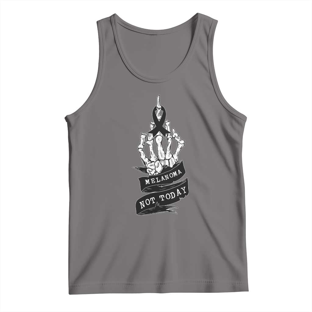 Melanoma Fighter Not Today Tank Top Skin Cancer Awareness Gift TS12 Deep Heather Print Your Wear