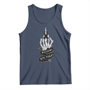 Melanoma Fighter Not Today Tank Top Skin Cancer Awareness Gift TS12 Navy Print Your Wear