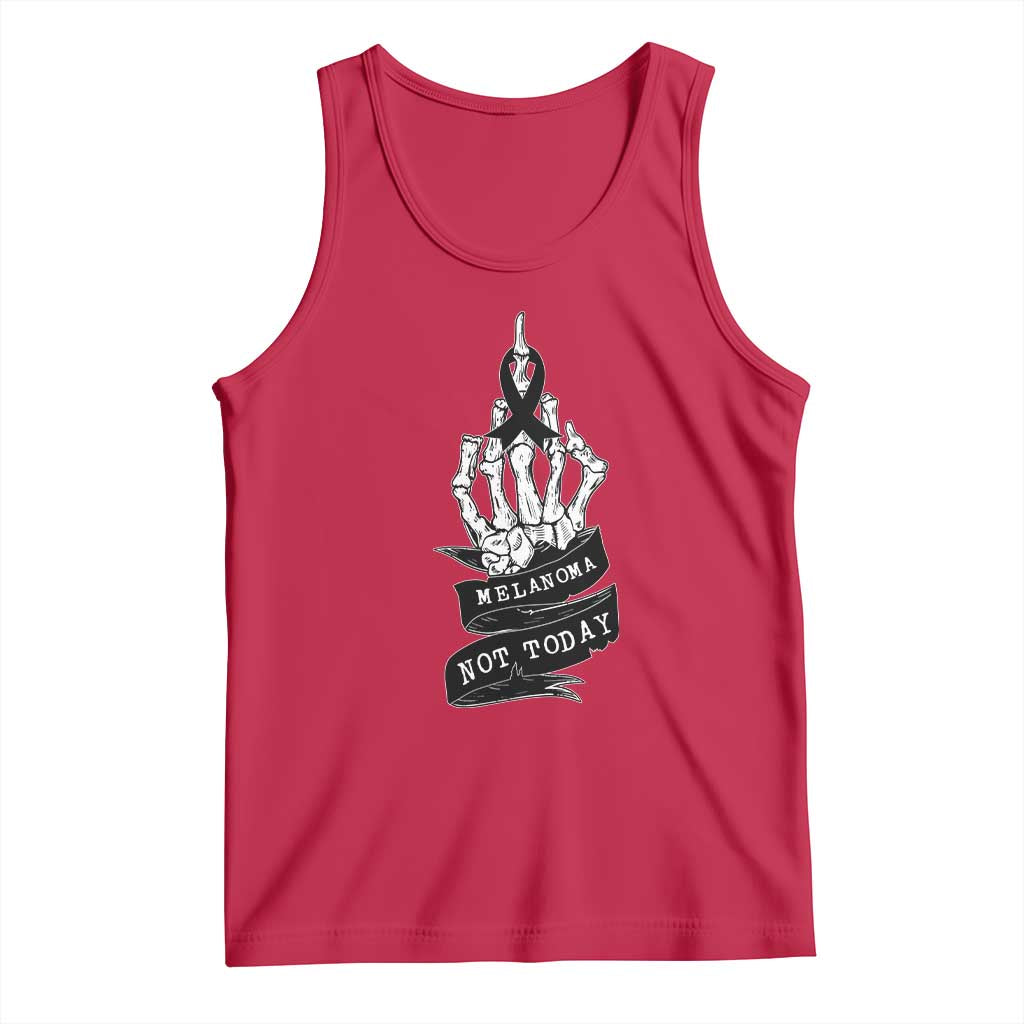Melanoma Fighter Not Today Tank Top Skin Cancer Awareness Gift TS12 Red Print Your Wear