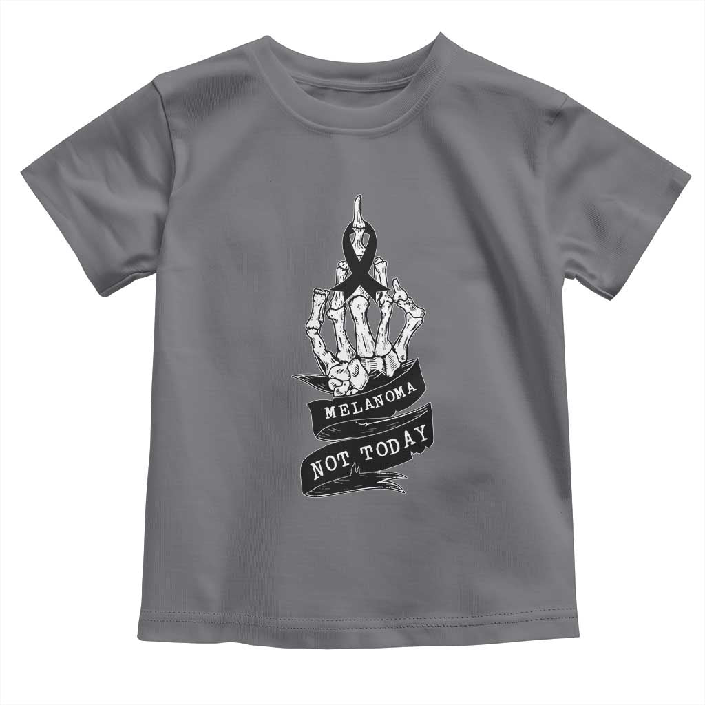 Melanoma Fighter Not Today Toddler T Shirt Skin Cancer Awareness Gift TS12 Charcoal Print Your Wear