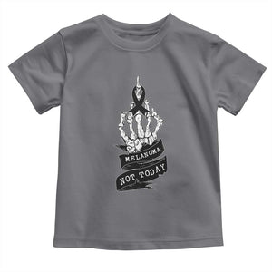 Melanoma Fighter Not Today Toddler T Shirt Skin Cancer Awareness Gift TS12 Charcoal Print Your Wear