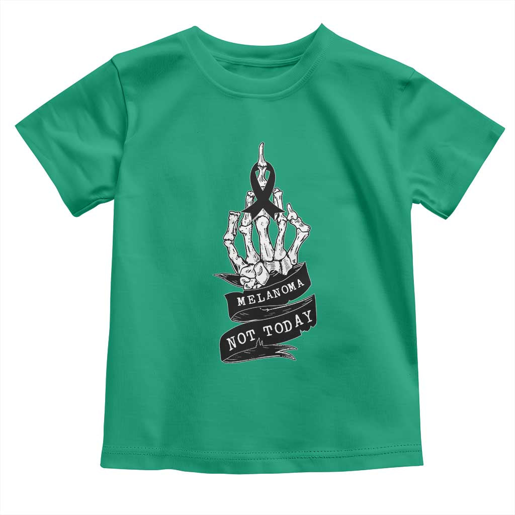 Melanoma Fighter Not Today Toddler T Shirt Skin Cancer Awareness Gift TS12 Irish Green Print Your Wear