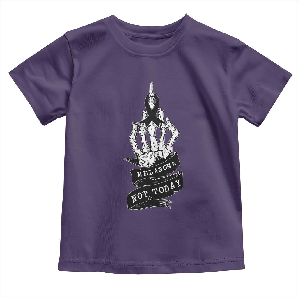 Melanoma Fighter Not Today Toddler T Shirt Skin Cancer Awareness Gift TS12 Purple Print Your Wear