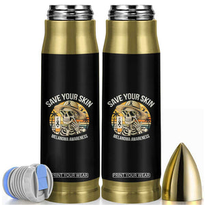 Funny Melanoma Cancer Awareness Graphic Bullet Tumbler Save Your Skin TS12 Black Print Your Wear